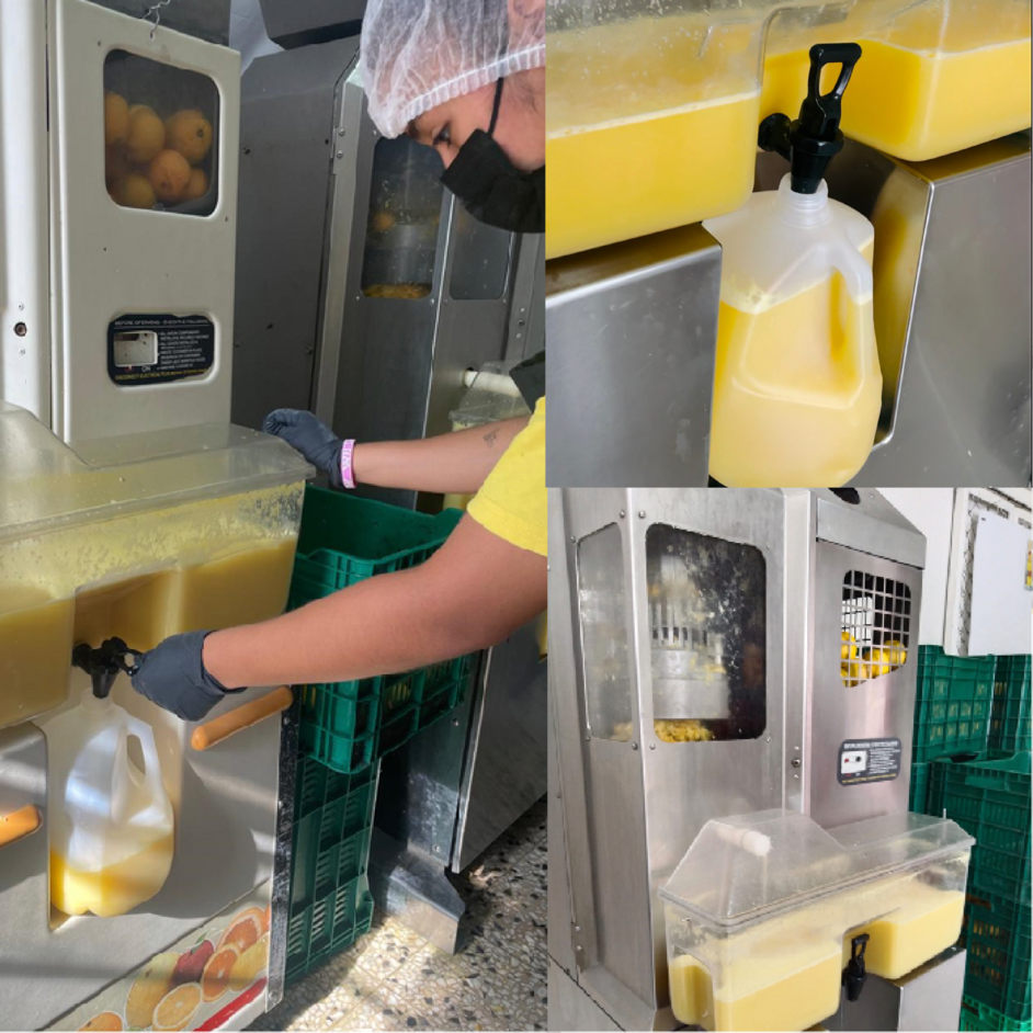 Llenado higiénico de jugos en envases